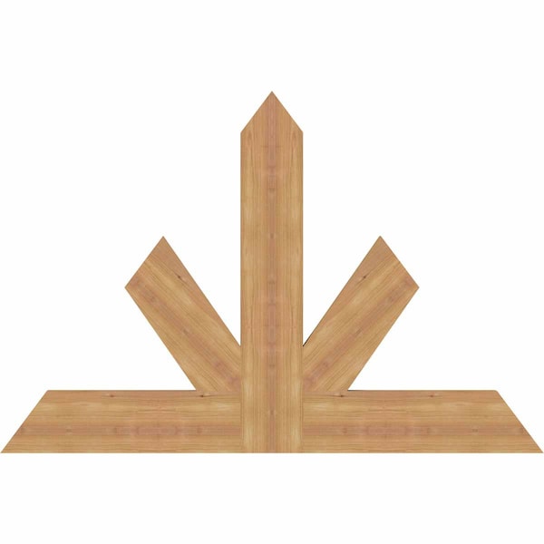 Ekena Millwork Saratoga Timber Gable Bracket, Western Red Cedar, 48"W x 32"H x 1 1/2"D x 5 1/2"F, 16/12 Pitch GBW048X32X0206SAR00SWR - main